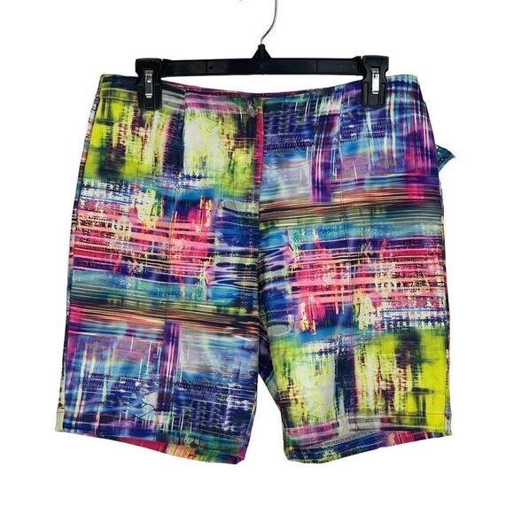 Zalma JMJ Digital Print Neon Board Shorts Size M New - Picture 1 of 6